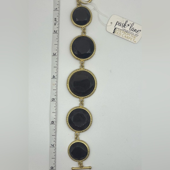 Park Lane “Live from the Red Carpet” Black Faceted Stone Bracelet – Gold Tone - Picture 5 of 5